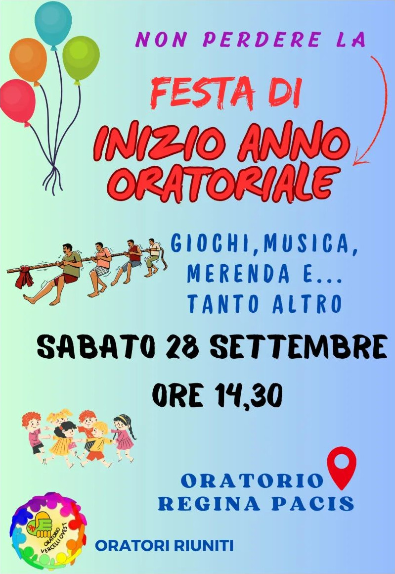 festa apertura oratorio